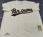 Vintage Satchel Paige  29 St  Louis Browns Throwback Cream Sewn Stitched Jersey 