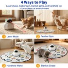 Automatic All-in-one Cat Toy  Laser   Spin Feather Wand For Playtime Fun