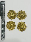Antique French Style Brass Rosettes  Furniture Restoration  Lot Of 4 