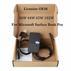 Genuine Oem Microsoft Surface Pro Book Ac Power Adapter Charger 36w 44w 65w 102w