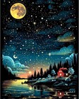 Paint By Numbers Kits For Adults-moon Painting By Numbers Adults adult Paint By