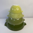 Vintage Pyrex Avocado Green Cinderella Mixing Bowl Set 401 402 403 404 Usa