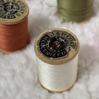 Vintage Lot Of 6 Wooden Spools Of Thread