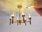 Dollhouse Chandelier Mid Century Modern 6 Arm Wand Battery 1 12 Scale