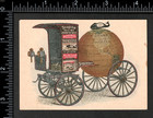19th Century Parade Wagon Soapine Soap Whale On The World Float Trade Card J us