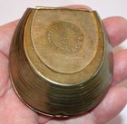 Antique 1800 s Avery   Son  Redditch Brass Horseshoe Hoof Pin needle Case holder
