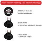 Single Luggage Wheels Replacements Kit mute Suitcase Replacement Wheels Axles   