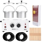 Double Pot Wax Warmer Heater Electric Professional Dual Pro Salon Hot Paraffin