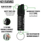 2 Police Magnum  50oz Keyring Keychain Night Glow Pepper Spray Defense Security