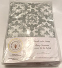 New  Burt s Bees Gray white Butterfly Organic Cotton 28 x52  Fitted Crib Sheet