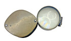 Antique Brass Pocket Folding Optical Glass Magnifying Douple  Lens Loupe  