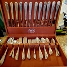 Mcm Daffodil 1847 Rogers Bros Complete Service For 8 Silverplate Flatware 1950