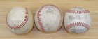 Lot Of 3 Vintage 1950 s Baseballs  Ted Kluszewski  Don Larsen   Ted Abernathy