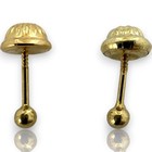 10k Yellow Gold Dainty 2 4mm Ball Stud Screw-back Everyday Earrings  1 