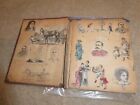 Antique Victorian Scrapbook Album With Diecuts And Advertising And More