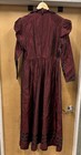 Vtg Recollections Victorian Goth Dress Medium Red Costume Historical Pioneer