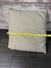 Vintage Pillow Feather Down 13 X 12    Blue White Cotton Stripe Ticking Farmhouse