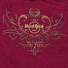 Hard Rock Cafe Las Vegas T-shirt Womens Small Hot Pink Skin Tight Stretch Casual