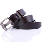 100  Mens Genuine Leather Real Belt Belts Silver Buckle Trouser Brown Black Usa