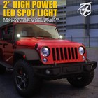 Xprite 4x 2 Inch Round Led Spot Work Lights Pods Fog Driving Offroad Utv Atv 4wd