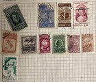 Brazil- Lot Of 56 Classic Stamps On Old Album Page