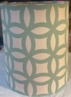 10    Turquoise white Design Lamp Shade Tapered Round 10   tall 8   top 9    Bottom