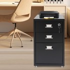 Mobile Filing Cabinet 3 Drawer Organizer Vertical File Cabinet Office Storage