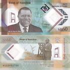 Namibia Set 2 Unc 30 60 Dollars Commemorative 2020 2025 P 18 19 Polymer