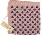 Nwt Eton Satin Pink W Purple Floral Print Silk Pocket Square Italy 13 