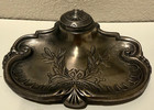 Antique 1900s Art Nouveau Brass Inkwell India Decoration Vintage Rare Htf