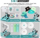 5 In 1 T-shirt Heat Press Machine 15 x15  With 30oz Tumbler Transfer Sublimation