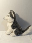 Stuffed Plush Siberian Husky   Wolf Puppy Dog With Blue Eyes 