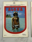 Vtg Aloha Sticker Hawaii Pacific Promotions A  Sylvain Hula Girl Lei St 29 St 13