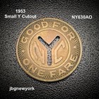 1953 New York City Subway Token  Vintage New York City Transit Token   161a