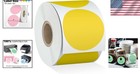 750 Count 2  Yellow Circle Thermal Labels - Self-adhesive   Multi-compatible