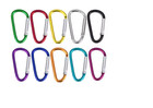 10 Pcs Aluminum Carabiner D Shape Spring Clip Snap Key Hook Keychain Buckle