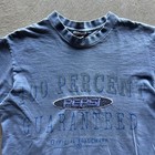 Vintage 90s Pepsi Shirt Size Medium Blue Soda Pop Promo 100 Percent Guaranteed