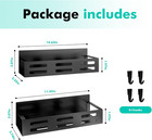 2 Pack Magnetic Spice Rack For Refrigerator  Black Magnetic Shelf And Fridge Kit