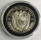 Panama 1 Balboa Proof 1973  900 Fine Silver Coin Conquistador Unc 