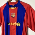 Jomcer Sport Wear Unicef Barcelona Jersey Shirt Short Sleeve Blue red Size Large
