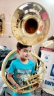 Sousaphone 16 bell Pure Brass Metal In Gold Polish mouthpc  Case Box   Free Ship