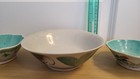 Three Antique Chinese Famille Rose Porcelain Footed Bowls