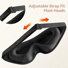 Travel Eye Mask Black Sleeping Soft Padded Shade Cover Rest Relax Blindfold--3d