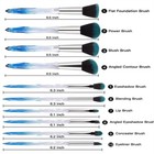 10pcs Makeup Brush Set Powder Foundation Eyeshadow Eyeliner Brushes Starter Kit