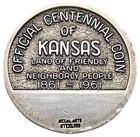 Scarce 1961  925 Sterling Silver Medal Token Kansas Midway Usa Centennial   1238