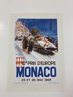Monaco 1963 - Michel Beligond  1980s - Original Vintage Poster Linen Backed
