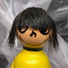 Antique Scarey Ann Wooden Poppy Doll Toy Box Figure Ramp Walker Googly Eye Vtg