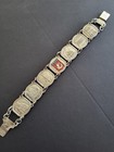 Vintage Paris France Eiffel Tower Notre Dame Enamel Silver Souvenir Bracelet