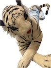 Melissa   Doug Giant White Siberian Tiger Plush Stuffed Animal Lifelike 60  Flaw