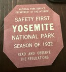 Vintage 1932 Yosemite National Park Pass Car Decal